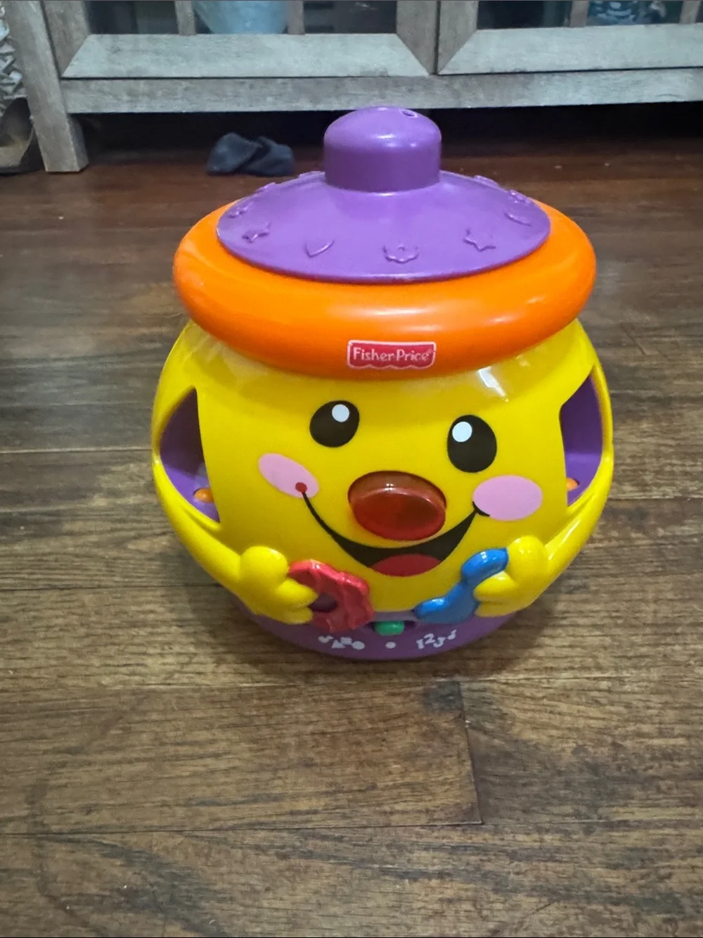 Fisher-Price Yellow, Purple & Orange Shape Sorter Smile Toy